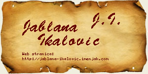 Jablana Ikalović vizit kartica